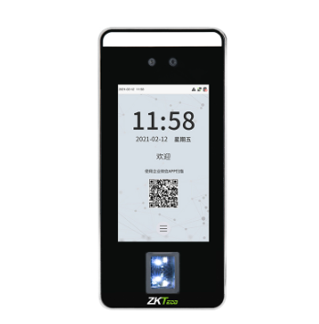 ZKTeco/熵基科技ZK-F6企业微信动态人脸指纹识别考勤机 手机APP云打卡机 远程门禁考勤一体机