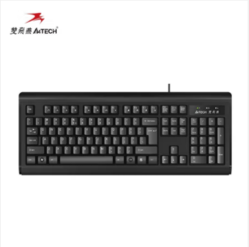 双飞燕(A4TECH) KB-8A 有线键盘 办公打字专用台式电脑笔记本外接薄膜键盘 USB接口 黑色
